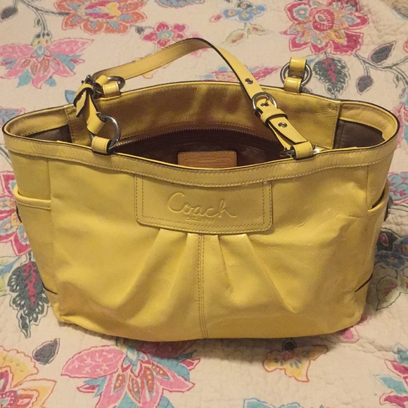 Coach Handbags - SOLD Coach Light Yellow Purse